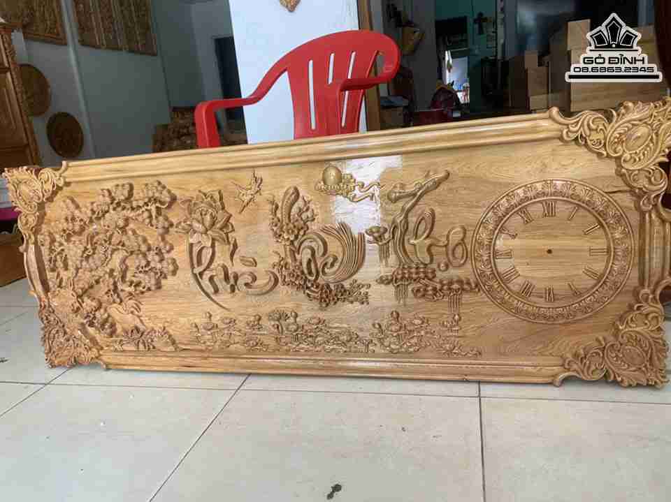 Tranh Đồng Hồ Gỗ Pơ Mu 