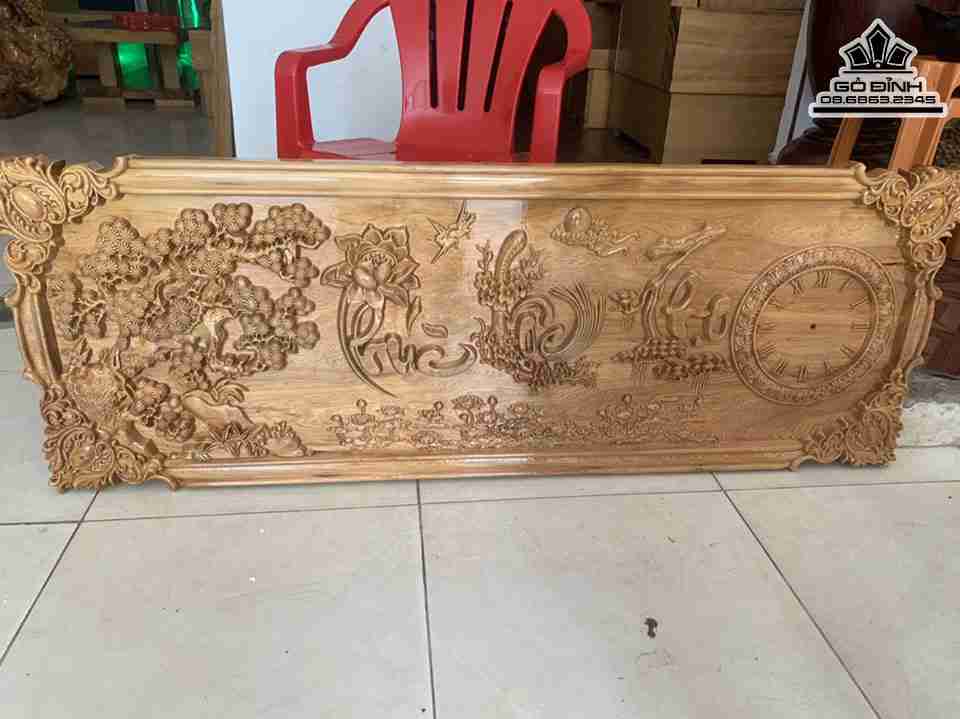Tranh Đồng Hồ Gỗ Pơ Mu 