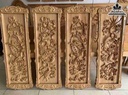 Cặp Tranh Tứ Linh Gỗ Pơ Mu 