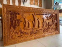 Tranh Thuận Buồm Xuôi Gió Gỗ Pơ Mu 