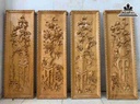 Tranh Tứ Bình Gỗ Pơ Mu 