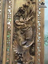 Tranh Cá Chép Hóa Rồng Gỗ Bách Xanh 1