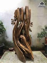 Tượng Phúc Lộc Thọ (Tam Đa) Gỗ Bách Xanh 4