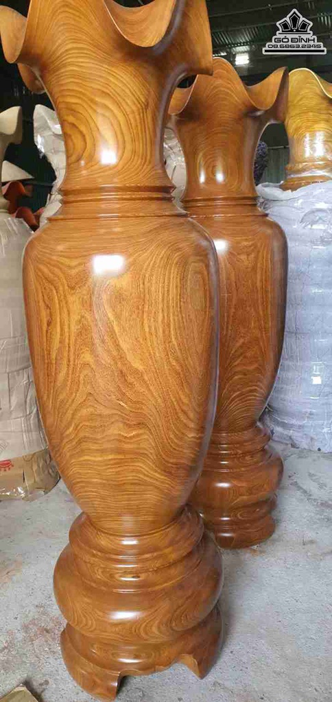 Cặp Lục bình Gỗ Cẩm Vàng 1