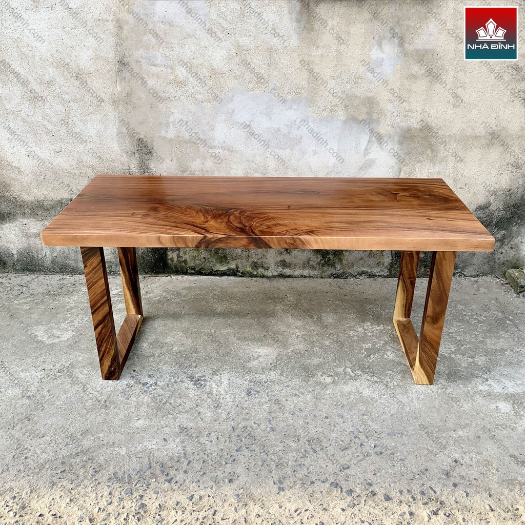 Bàn Làm Việc Gỗ Me Tây Nguyên Khối Cao 75 Dài 165 Rộng 70 (cm)