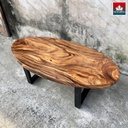 Bàn Sofa Hình Oval Gỗ Me Tây Cao 45 Dài 127 Rộng 60 (cm) 1