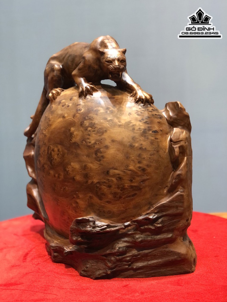 Tượng Báo Gỗ Ngọc Am Cao 44 Ngang 46 Sâu 20 (cm) 0