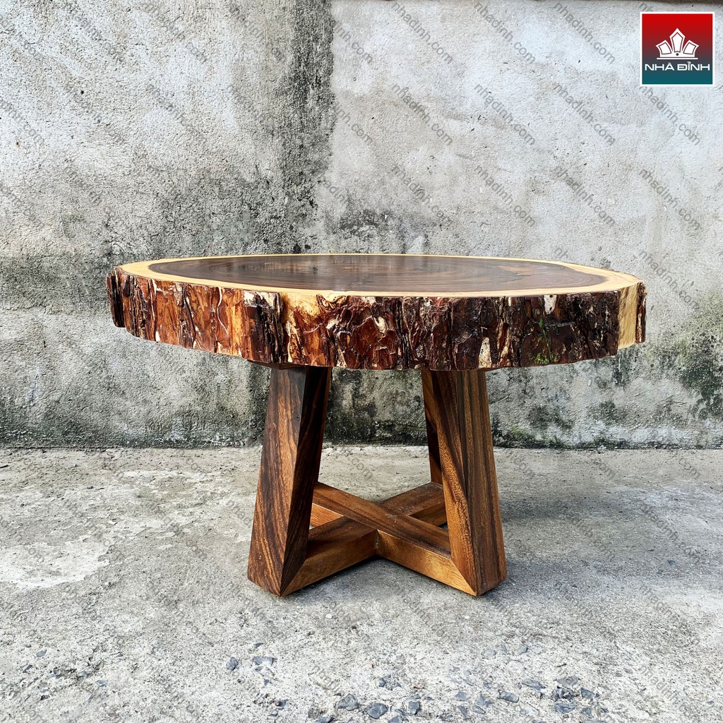 Bàn Sofa Gỗ Me Tây Nguyên Khối Cao 48.5 Rộng 80-76 Dày 8,5 (cm)1