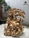 Tượng Phật Di Lặc Gỗ Ngọc Am Cao 58 Ngang 40 Sâu 32 (cm) 0