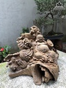 Tượng Phật Di Lặc Tam Phúc Gỗ Ngọc Am Cao 42 Ngang 55 Sâu 40 (cm) 1