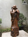 Tượng Phật Di Lặc Chúc Phúc Gỗ Bách Xanh Cao 133 Ngang 40 Sâu 31 (cm) 0