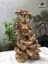 Tượng Phật Di Lặc Vác Cành Đào Gỗ Ngọc Am Cao 72 Ngang 36 Sâu 20 (cm) 8