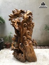 Tượng Phật Di Lặc Ngồi Đài Sen Gỗ Bách Xanh Cao 88 Ngang 46 Sâu 32 (cm) 3