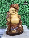 Tượng Phật Di Lặc Gỗ Pơ Mu Cao 44 Ngang 25 Sâu 14 (cm)