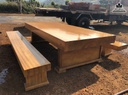 Bộ Bàn Ghế K3 Gỗ Cẩm Hồng Bàn Dài 320 Ngang 151 Dày 20 Ghế Dài 320 Ngang 45 Dày 14 (cm) 1