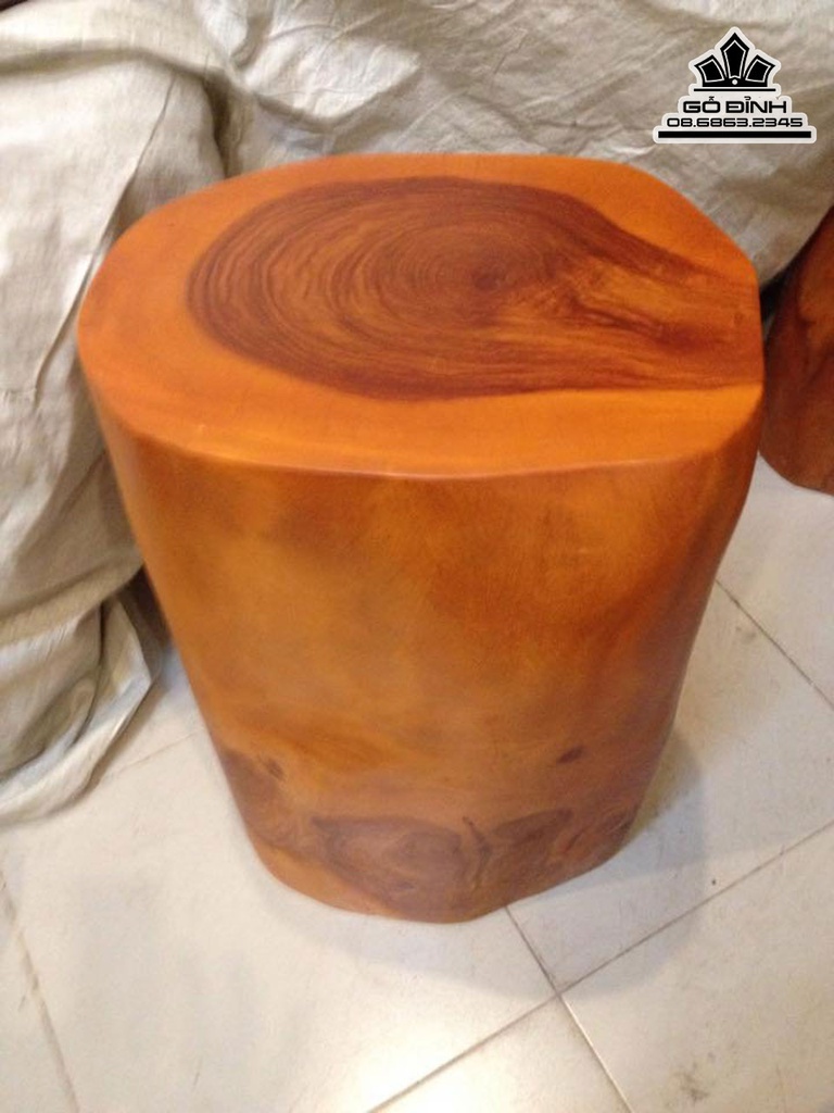 Đôn Gỗ Nguyên Khối Gỗ Gõ Đỏ Cà Te Cao 59 Ngang 42 Sâu 32 Mặt 38-28(cm)DC211 4