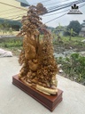 Tượng Gia Đình Gà Gỗ Hương Cao 166 Ngang 110 Sâu 35 (cm) 0