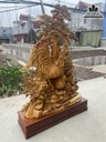 Tượng Gia Đình Gà Gỗ Hương Cao 166 Ngang 110 Sâu 35 (cm) 1