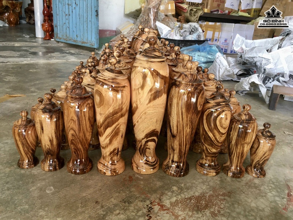 Bộ 9 Bình Gỗ Gụ 1
