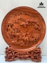 Tranh Đĩa Gỗ Hương Cao 37 Đường Kính 30 Dày 3 (cm)6