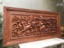 Tranh Gỗ Tranh Ngựa Bát Mã Gỗ Hương Đá Cao 83 Ngang 175 Sâu 7(cm) 1