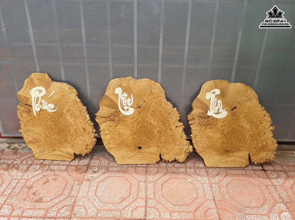 Tranh Gỗ Phúc Lộc Thọ Gỗ Dổi Cao 65 Ngang 55 Dày 2(cm)1