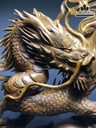 Tượng Rồng (Nhất Long) Vờn Ngọc Gỗ Xá Xị (Gù Hương) Cao 88 Ngang 67 Sâu 16 (cm) 1