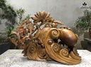 Tượng Phật Di Lặc Ngũ Phúc Gỗ Bách Xanh Cao 63 Ngang 75 Sâu 30 (cm) 2