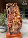 Tượng Cá (Song Ngư) Gỗ Hương Việt Nguyên Khối Cao 90 Ngang 45 Sâu 20 (cm) 0