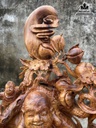 Tượng Phật Di Lặc Ngũ Phúc Gỗ Hương Cao 80 Ngang 80 Sâu 50 3