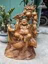 Tượng Phật Di Lặc Ngồi Cá Gỗ Xá Xị (Gù Hương) Cao 70 Ngang 40 Sâu 20 (cm) 3