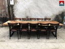Bàn Gỗ Me Tây Nguyên Khối Dài 289 Rộng 85-67-82 Dày 5,2 (cm)0