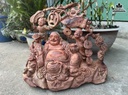 Tượng Phật Di Lặc Di Lặc Tam Phúc Gỗ Hương Cao 45 Ngang 50 Sâu 20 (cm)1
