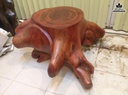 Bàn Trà đôn Gốc Cây Nguyên Khối Gỗ Gõ Vàng Cao 55 Ngang 112 Sâu 114 Mặt 54-51(cm)BG228