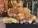 Tượng Phật Di Lặc Tam Phúc Gỗ Hương Cao 65 Ngang 100 Sâu 44 (cm) 0