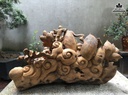 Tượng Phật Di Lặc Ngũ Phúc Gỗ Ngọc Am Cao 56 Ngang 90 Sâu 54 (cm) 2