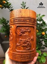 Hộp Đựng Chè Tứ Quý Gỗ Hương Cao 18 Đường Kính 11 (cm) 1