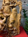Tượng Ông Thọ Gỗ Nu Pơ Mu Cao 60 Ngang 38 Sâu 24 (cm) 1