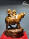 Tượng Tiểu Đông Chăn Trâu Gỗ Ngọc Am Liền Khối Cao 47 Ngang 36 Sâu 30 (cm) 1