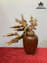 Bình Bông Mai Điểu Gỗ Hoàng Đàn Bình Gỗ Sưa Cao 29 Ngang 25 Sâu 12 (cm) 2