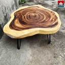 Bàn Trà Gỗ Me Tây Nguyên Khối Dài 112 Rộng 90 Cao 37 (cm)