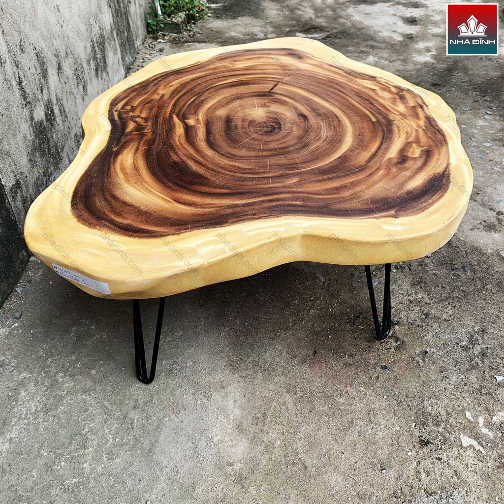 Bàn Trà Gỗ Me Tây Nguyên Khối Dài 112 Rộng 90 Cao 37 (cm)