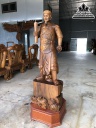Tượng Trần Quốc Tuấn Gỗ Bách Xanh Cao 152 Ngang 50 Sâu 40 (cm) 0