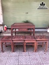 Bộ Bàn Ghế Gỗ Cẩm Việt Bàn Cao 80 Mặt 88 Ghế Cao 45 Mặt 36 (cm) 0