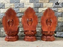 Tượng Tam Thế Phật Gỗ Hương Cao 30 Ngang 15 Sâu 15 (cm) 0