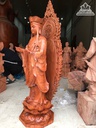 Tượng Địa Tạng Vương Bồ Tát Gỗ Hương Cao 100 Ngang 34 Sâu 35 (cm) 3