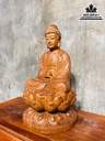 Tượng Phật A Di Đà Gỗ Hương Đá Nguyên Khối Cao 40 Ngang 23 Sâu 23 (cm) 0