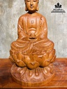 Tượng Phật A Di Đà Gỗ Hương Đá Nguyên Khối Cao 40 Ngang 23 Sâu 23 (cm) 2
