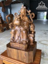 Tượng Thần Tài Gỗ Bách Xanh Cao 75 Ngang 42 Sâu 31 (cm) 2