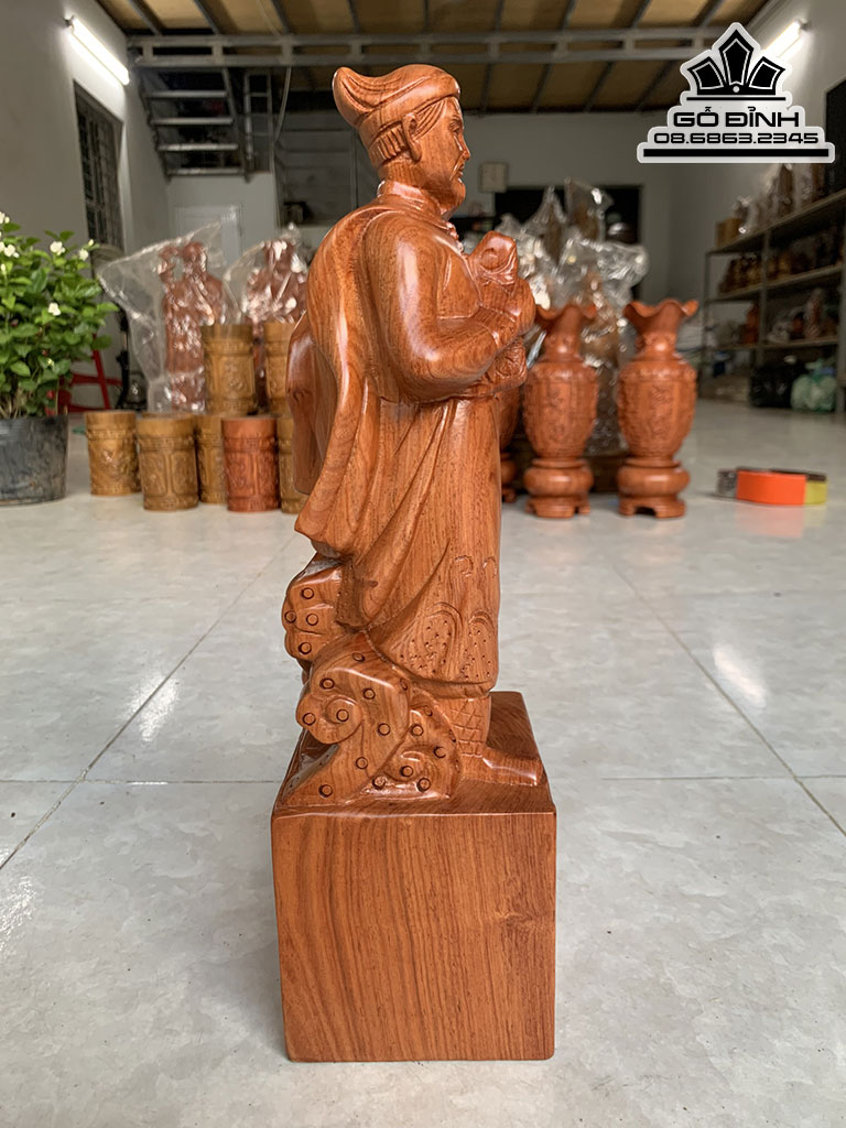Tượng Trần Quốc Tuấn Gỗ Hương Cao 40 Ngang 13 (cm) 0